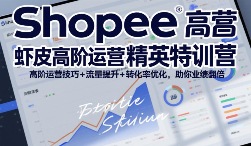 Shopee虾皮高阶运营精英特训营，高阶运营技巧+流量提升+转化率优化，助你业绩翻倍(更新26年5月)-瀚洪创业网