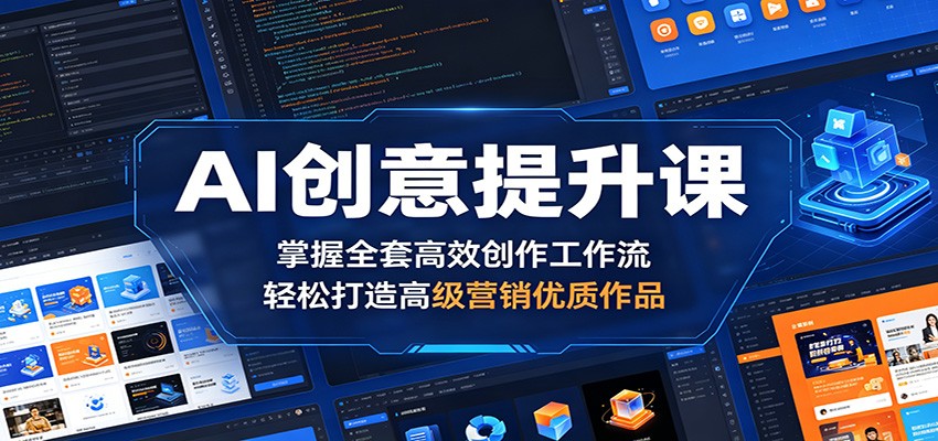 AI创意提升课：掌握全套高效创作工作流，轻松打造高级营销优质作品-瀚洪创业网