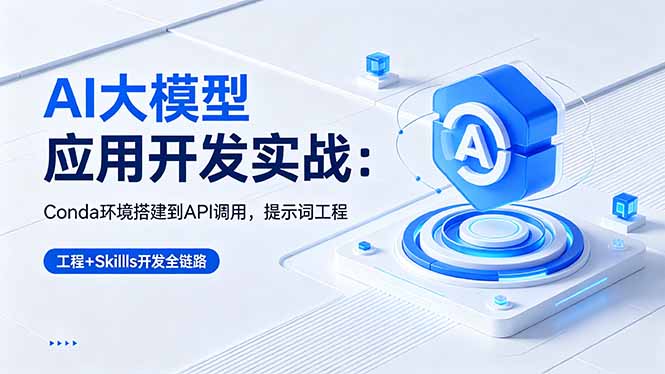 AI 大模型应用开发实战：Conda环境搭建到API调用，提示词工程+Skills开发全链路-瀚洪创业网