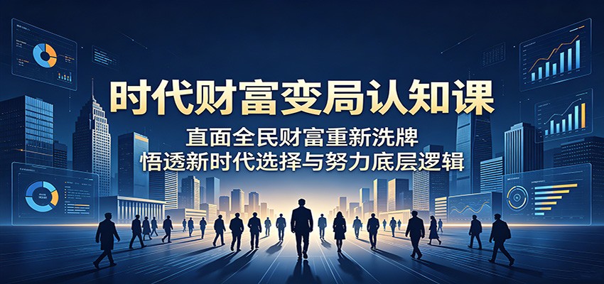 时代财富变局认知课：直面全民财富重新洗牌，悟透新时代选择与努力底层逻辑-瀚洪创业网