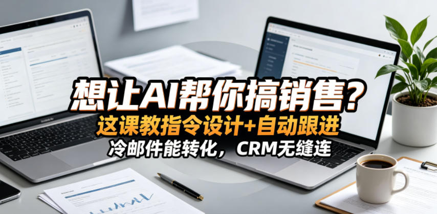 想让AI帮你搞销售？这课教指令设计+自动跟进，冷邮件能转化，CRM无缝连！【原创双语字幕】-瀚洪创业网