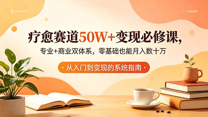 疗愈赛道50W+变现必修课，专业+商业双体系，零基础也能月入数十万-瀚洪创业网