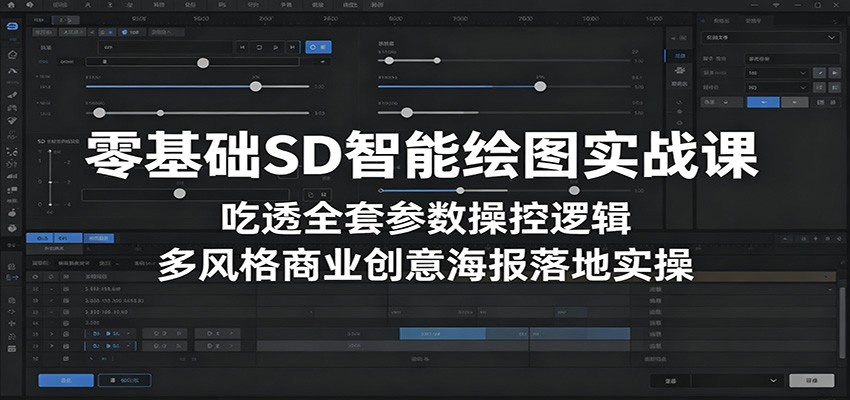 零基础SD智能绘图实战课：吃透全套参数操控逻辑，多风格商业创意海报落地实操-瀚洪创业网