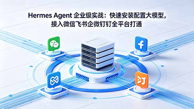 Hermes Agent 企业级实战：快速安装配置大模型，接入微信飞书企微钉钉全平台打通-瀚洪创业网