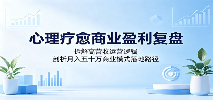 心理疗愈商业盈利复盘：拆解高营收运营逻辑，剖析月入五十万商业模式落地路径-瀚洪创业网
