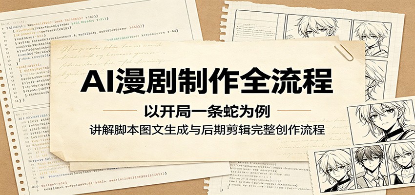 AI漫剧制作全流程：以开局一条蛇为例，讲解脚本图文生成与后期剪辑完整创作流程-瀚洪创业网