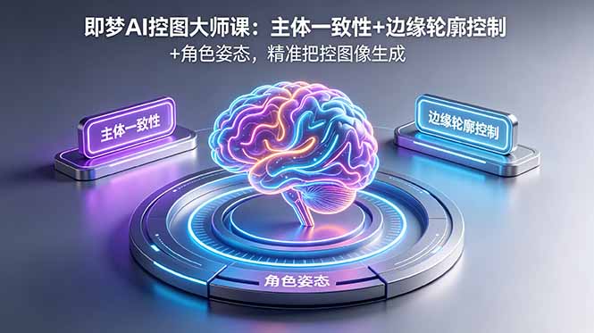 即梦AI控图大师课：主体一致性+边缘轮廓控制+角色姿态，精准把控图像生成-瀚洪创业网