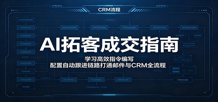 AI拓客成交指南：学习高效指令编写，配置自动跟进链路打通邮件与CRM全流程-瀚洪创业网