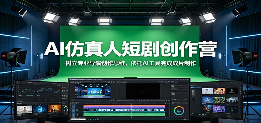 AI仿真人短剧创作营：树立专业导演创作思维，依托AI工具完成成片制作-瀚洪创业网