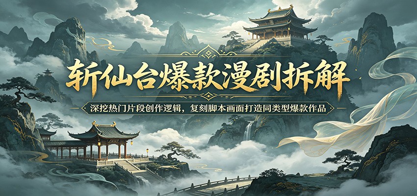 斩仙台爆款漫剧拆解：深挖热门片段创作逻辑，复刻脚本画面打造同类型爆款作品-瀚洪创业网