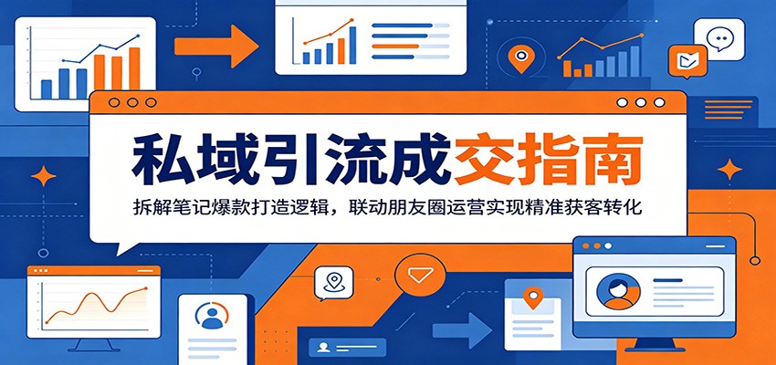 私域引流成交指南：拆解笔记爆款打造逻辑，联动朋友圈运营实现精准获客转化-瀚洪创业网