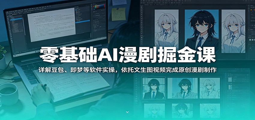零基础AI漫剧掘金课：详解豆包、即梦等软件实操，依托文生图视频完成原创漫剧制作-瀚洪创业网