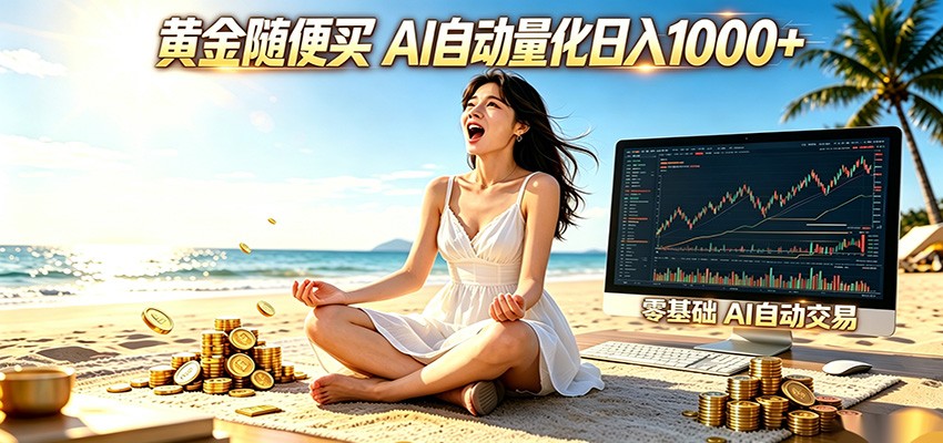 黄金随便买？AI自动外汇量化交易 在家当皇帝 日入1000+-瀚洪创业网