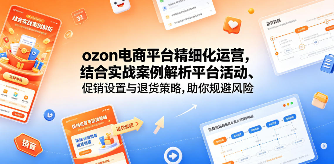 ozon电商平台精细化运营，结合实战案例解析平台活动、促销设置与退货策略，助你规避风险、提升销量-瀚洪创业网