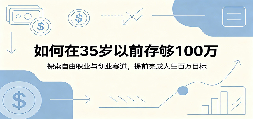 如何在35岁以前存够100万：探索自由职业与创业赛道，提前完成人生百万目标-瀚洪创业网