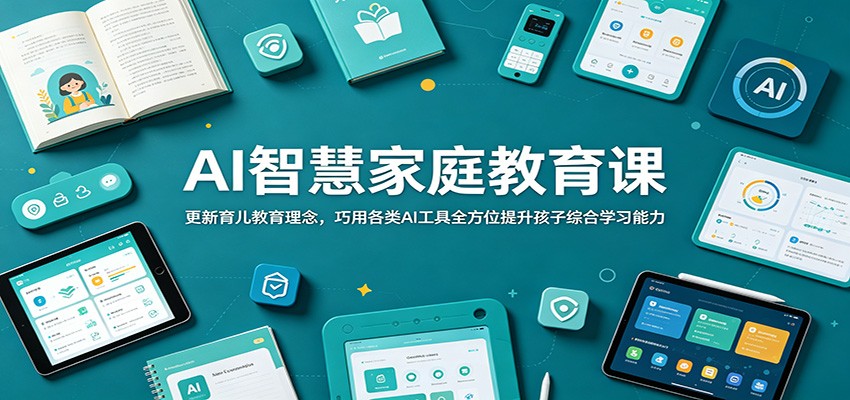 AI智慧家庭教育课：更新育儿教育理念，巧用各类AI工具全方位提升孩子综合学习能力-瀚洪创业网