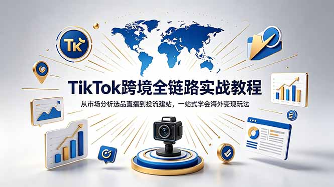 TikTok+独立站跨境基础全套教程，拆解平台盈利逻辑，新手从零跑通变现全流程-瀚洪创业网