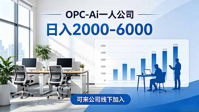 2026创业新风口—OPC一人公司模式震撼首发！日收益2000-6000+，项目绿色长久，安全稳健，合...-瀚洪创业网