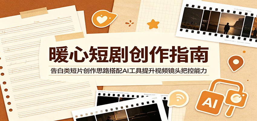 暖心短剧创作指南：告白类短片创作思路搭配AI工具提升视频镜头把控能力-瀚洪创业网