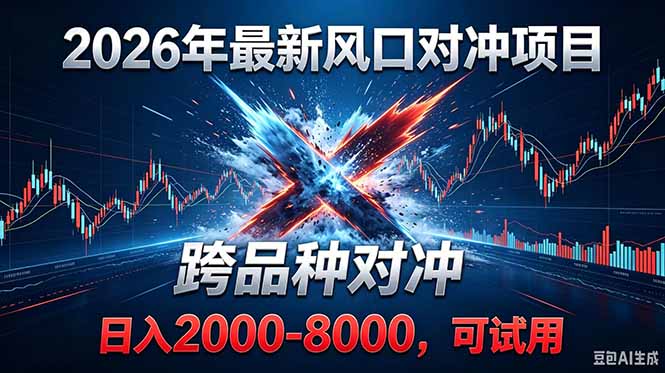 2026创业新风口！最新对冲！跨品种对冲！日收益2000-6000+-瀚洪创业网