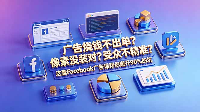 广告烧钱不出单？像素没装对？受众不精准？这套Facebook广告课帮你避开90%的坑-原创双语字幕-瀚洪创业网