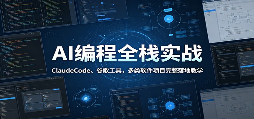 AI编程全栈实战：ClaudeCode、谷歌工具，多类软件项目完整落地教学-瀚洪创业网