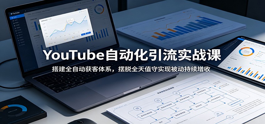 YouTube自动化引流实战课：搭建全自动获客体系，摆脱全天值守实现被动持续增收-瀚洪创业网