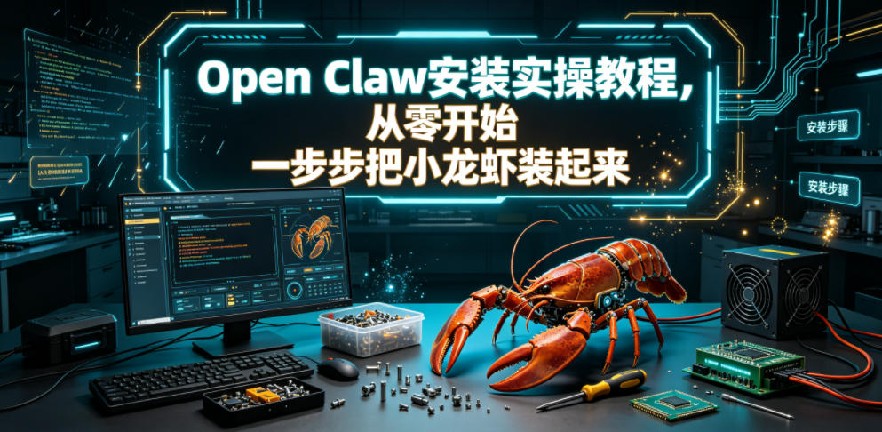 Open Claw安装实操教程，从零开始一步步一步步把小龙虾装起来-瀚洪创业网