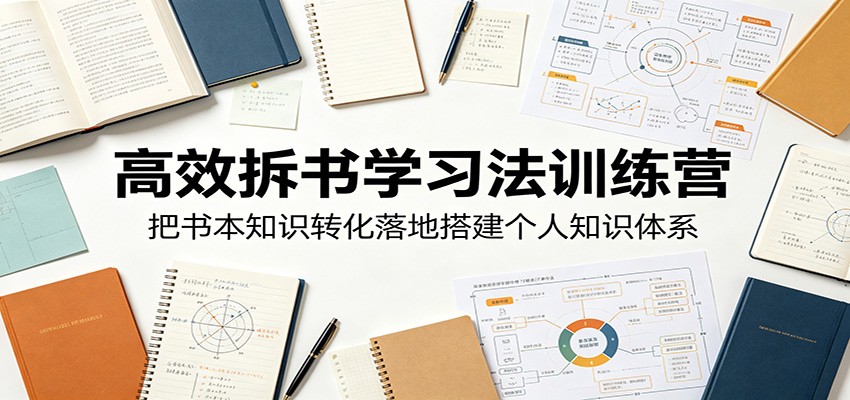 高效拆书学习法训练营，把书本知识转化落地搭建个人知识体系-瀚洪创业网