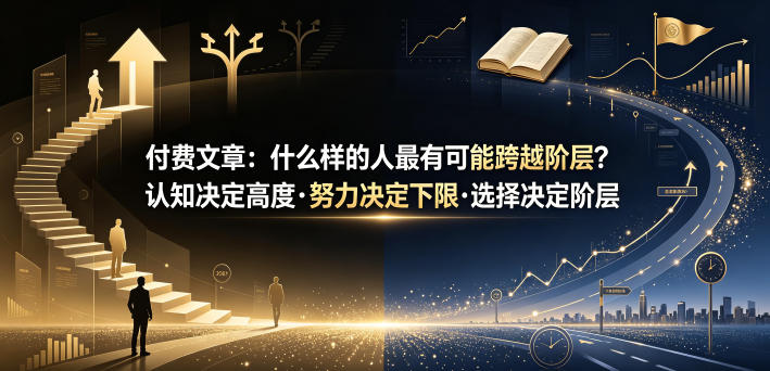付费文章：什么样的人最有可能跨越阶层？认知决定高度·努力决定下限·选择决定阶层-瀚洪创业网