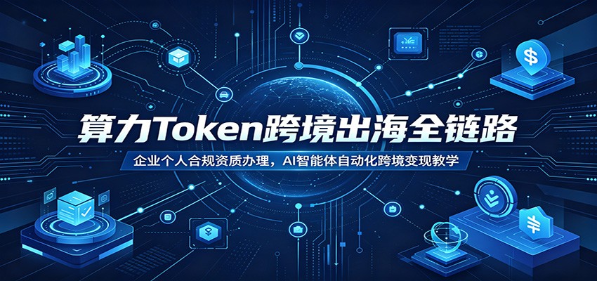 算力Token跨境出海全链路：企业个人合规资质办理，AI智能体自动化跨境变现教学-瀚洪创业网