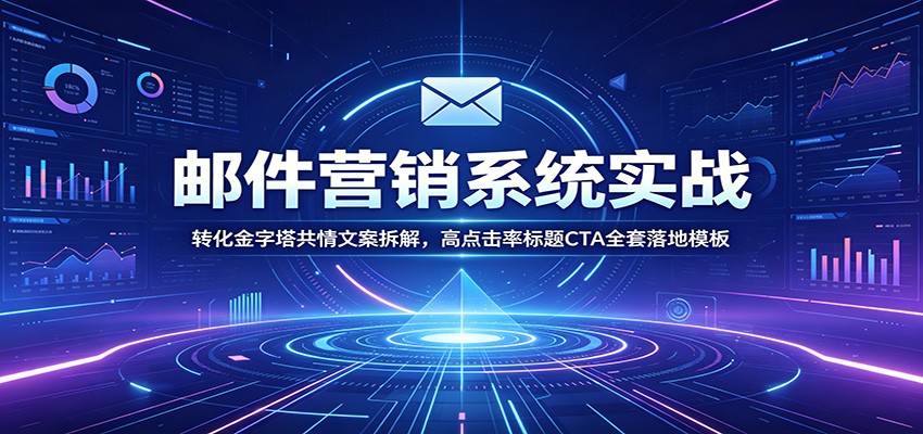 邮件营销系统实战：转化金字塔共情文案拆解，高点击率标题CTA全套落地模板-瀚洪创业网