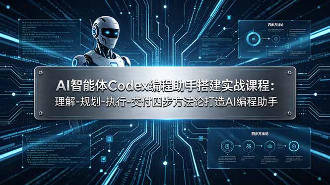 AI智能体Codex编程助手搭建实战课程：理解-规划-执行-交付四步方法论打造AI编程助手-瀚洪创业网