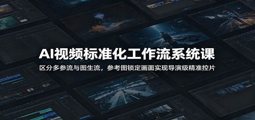 AI视频标准化工作流系统课：区分多参流与图生流，参考图锁定画面实现导演级精准控片-瀚洪创业网