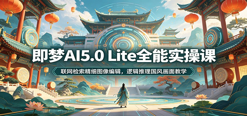 即梦AI5.0 Lite全能实操课：联网检索精细图像编辑，逻辑推理国风画面教学-瀚洪创业网