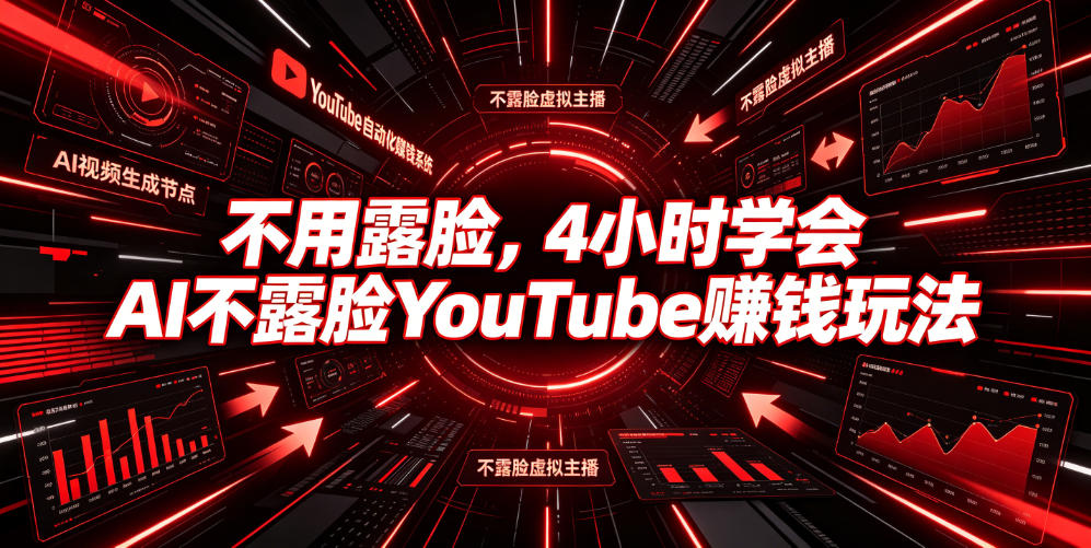不用露脸，4小时学会AI不露脸YouTube賺钱玩法【原创双语字幕】-瀚洪创业网