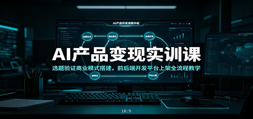 AI产品变现实训课：选题验证商业模式搭建，前后端开发平台上架全流程教学-瀚洪创业网