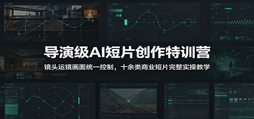 导演级AI短片创作特训营：镜头运镜画面统一控制，十余类商业短片完整实操教学(更新)-瀚洪创业网