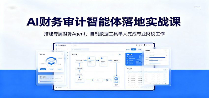 AI财务审计智能体落地实战课：搭建专属财务Agent，自制数据工具单人完成专业财税工作-瀚洪创业网